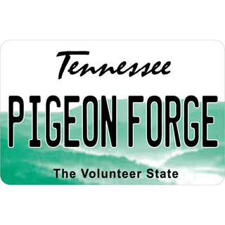 Tennessee License Plate   Pigeon Forge  TN Tennessee License Plate Sticker