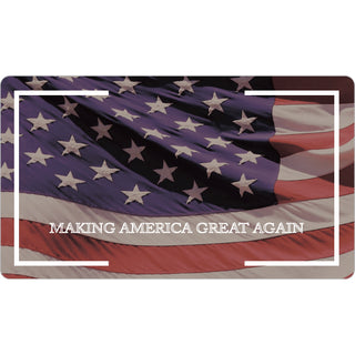 Novelty   Trump Wavy Flag Making America Great Again Sticker