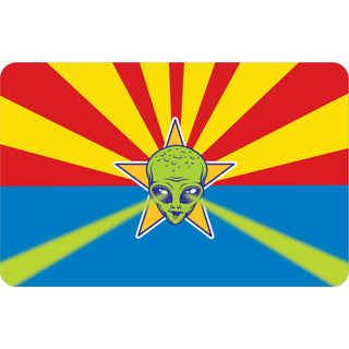 Arizona Flag Alien Laser Eyes Sticker