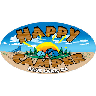 Bass Lake Happy Camper (27820) Sticker