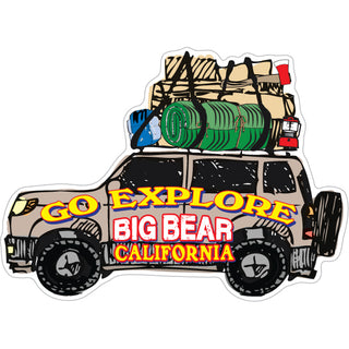 Big Bear  CA   Go Explore Jeep Sticker