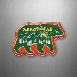 Arrowbear   Green Bear Retro 3D Magnet