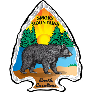 OK4 GREAT SMOKY MOUNTAINS   Arrowhead Bear NC Sticker