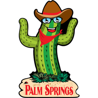 Palm Springs   Happy Cactus Sticker