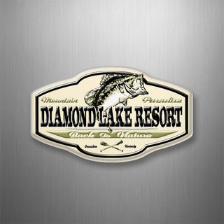 Diamond Lake Resort   Back To Nature Fish 3D Magnet