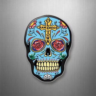 Old Town San Diego   Blue Sugar Skull 3D Magnet