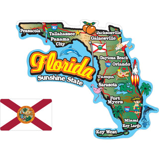 Florida   50 States Florida State Map Sticker
