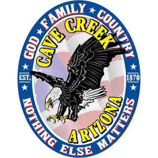 Cave Creek  AZ   God Family Country Eagle Sticker