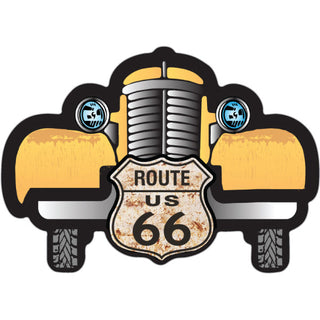 OK4 Route 66 Vintage Gold Truck Front View (00929) Sticker