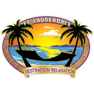 Ft. Lauderdale  Destination Relaxation Hammock Sticker