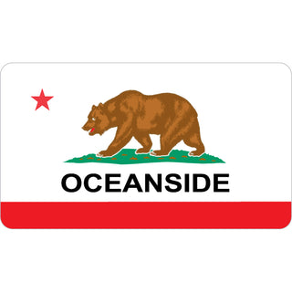 Oceanside CA California Flag Sticker