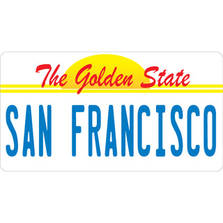 San Francisco   Golden State License Plate Sticker