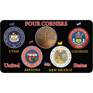 Corners   Four Corners 4 State Shields Sticker
