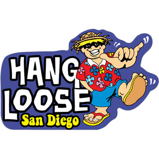 San Diego Hang Loose Happy Guy Sticker