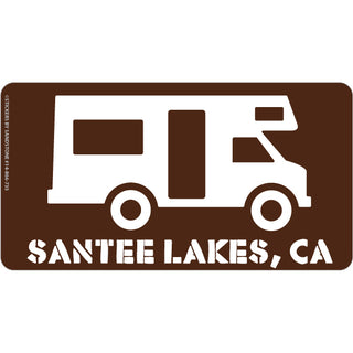 OK4 Stanlee Lakes CA Camper Brown Sign Sticker
