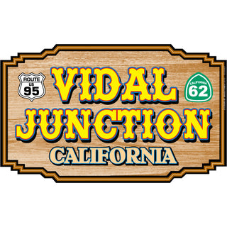 OK4 Vidal Junction Wood Sign Sticker