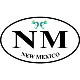 Green Kokopelli Euro Oval Sticker
