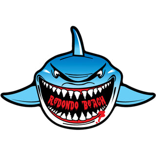 Redondo Beach CA SHARK FRONT VIEW Sticker