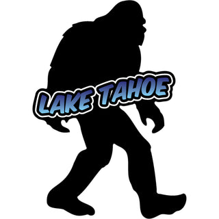 Lake Tahoe   Lake Tahoe Bigfoot Silhouette Sticker
