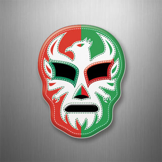 Red & Green Luchador Mask 3D Magnet
