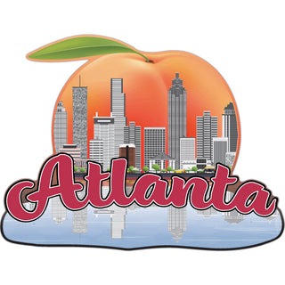 Atlanta  Georgia   Skyline Peach Sticker