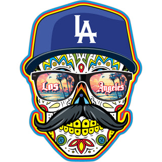 Los Angeles   Skull with Hat & Sunglasses Sticker