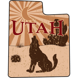 OK4 Utah Shape Tan Coyote Cactus Sticker
