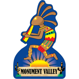 OK4 Shaped Monument Valley Kokopelli Sunset Sticker