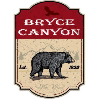 Bryce Canyon  UT   Red Bear Sign Sticker
