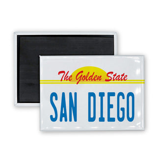 San Diego   Golden State License Plate Rectangle Badge Magnet