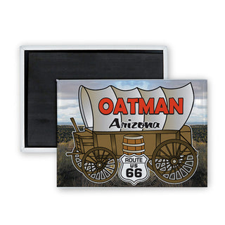 Oatman R66 Wagon w Shield   Oatman R66 Wagon with Shield Rectangle Badge Magnet