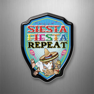 Siesta Fiesta Repeat 3D Magnet