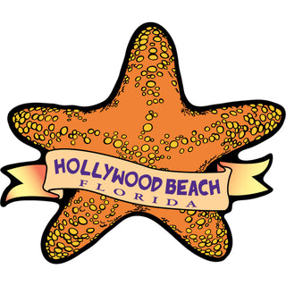 OK3 Hollywood Beach FL Star Fish Sticker