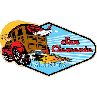 San Clemente Ca Woody Diamond Sticker