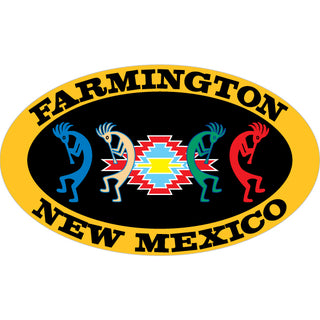 Farmington  NM   4 Kokopellis Gold Oval Sticker