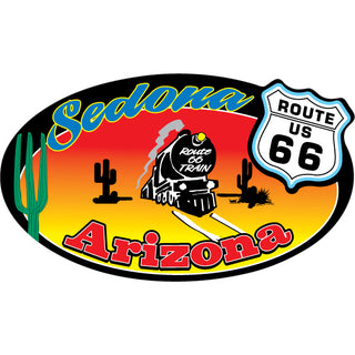Sedona  AZ Route 66 Train w Motto Sticker