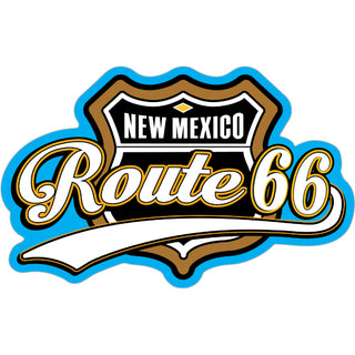 New Mexico   Route 66 Blue & Brown Shield Sticker