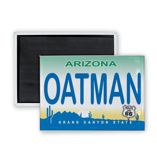 Oatman  AZ License Plate Rectangle Badge Magnet