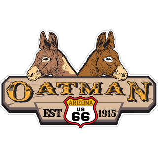 Oatman   Two Donkeys Sign Sticker