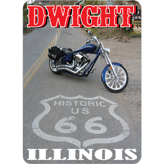 Dwight  Illinois   Route 66 Road Chopper Sticker
