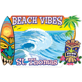 St Thomas beach vibes Sticker