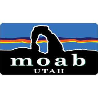 OK4 Moab Ut Stylized Blue Black Sunset (0425 00872 14) Sticker