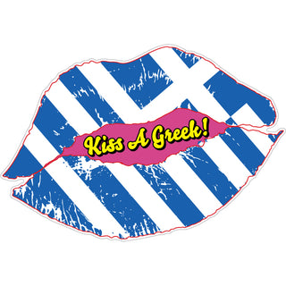 Kiss A Greek! Sticker