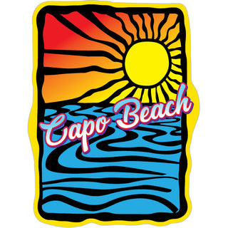 Capo Beach Abstract Sunset on Water Sticker