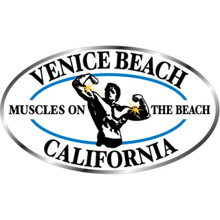 Venice Beach  California   Muscles On The Beach Sticker