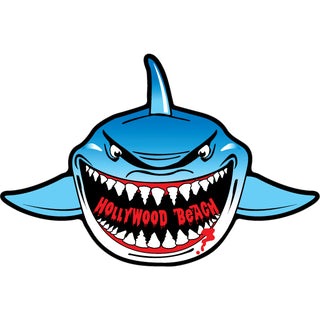 OK4 Hollywood Beach Shark Front View Sticker