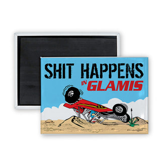 Glamis   Shit Happens Rectangle Badge Magnet
