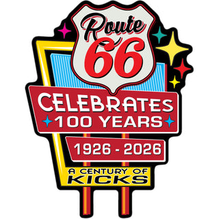 Route 66   Retro Hotel Sign Sticker