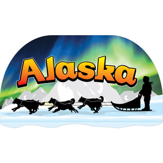 41251 OK4 Alaska Dogsled Silhouette Sticker