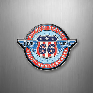 ROUTE 66 AMERICAN Heritage 100th Anniversary with shield and wings 3D Magnet